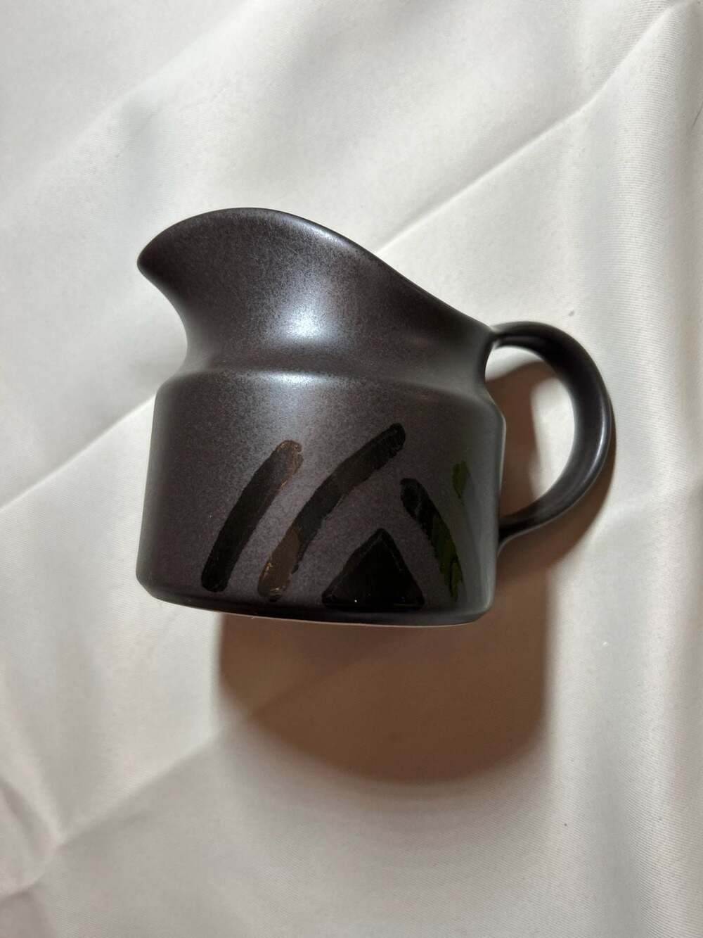 Pfaltzgraff Midnight Sun Matte Black Stoneware Creamer Pitcher
